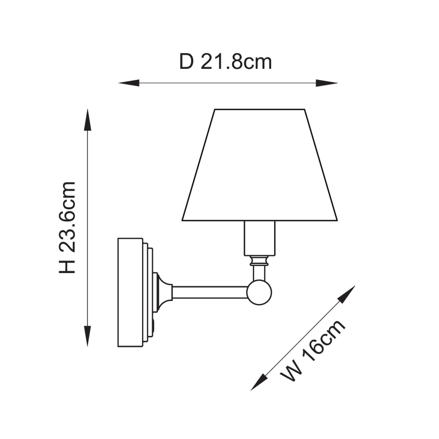 Endon 114830 - LED Himmennettävä ladattava seinä lamppu BURLEY LED/1,5W/5V messinki/kerma