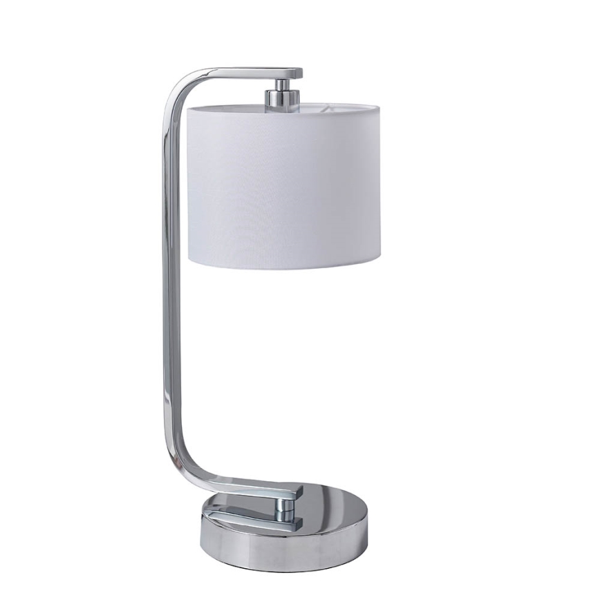 Endon 57917 - Himennettävä pöytälamppu CANNING 1xE14/40W/230V kiiltävä kromi/valkoinen