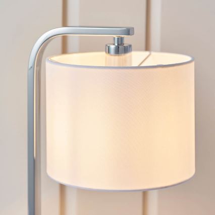 Endon 57917 - Himennettävä pöytälamppu CANNING 1xE14/40W/230V kiiltävä kromi/valkoinen