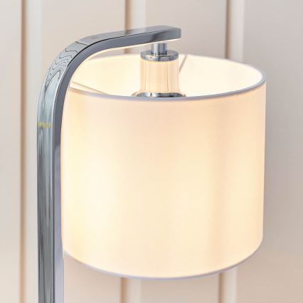 Endon 57917 - Himennettävä pöytälamppu CANNING 1xE14/40W/230V kiiltävä kromi/valkoinen