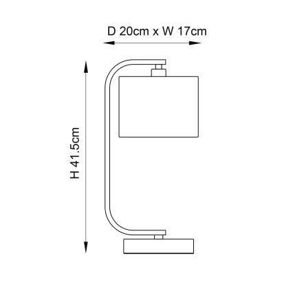 Endon 57917 - Himennettävä pöytälamppu CANNING 1xE14/40W/230V kiiltävä kromi/valkoinen