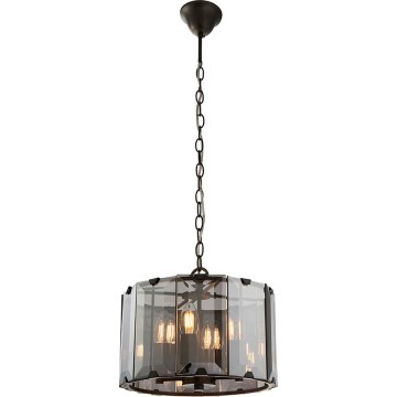 Endon 61281 - Riippuvalaisin ketjulla CLOONEY 4xE14/40W/230V musta/savunvärinen