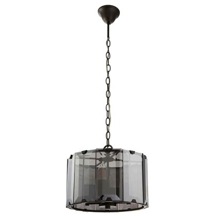 Endon 61281 - Riippuvalaisin ketjulla CLOONEY 4xE14/40W/230V musta/savunvärinen