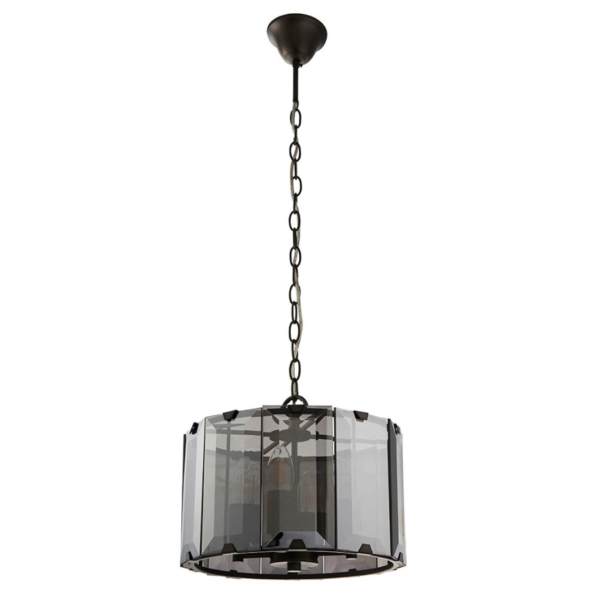 Endon 61281 - Riippuvalaisin ketjulla CLOONEY 4xE14/40W/230V musta/savunvärinen