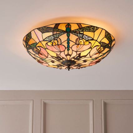Endon 63922 - Kattovalo ASHTON 2xE27/60W/230V halkaisija 45 cm