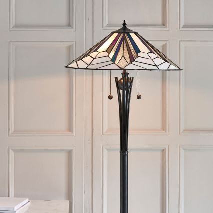 Endon 63934 - Lattialamppu ASTORIA 2xE27/60W/230V halkaisija 48 cm