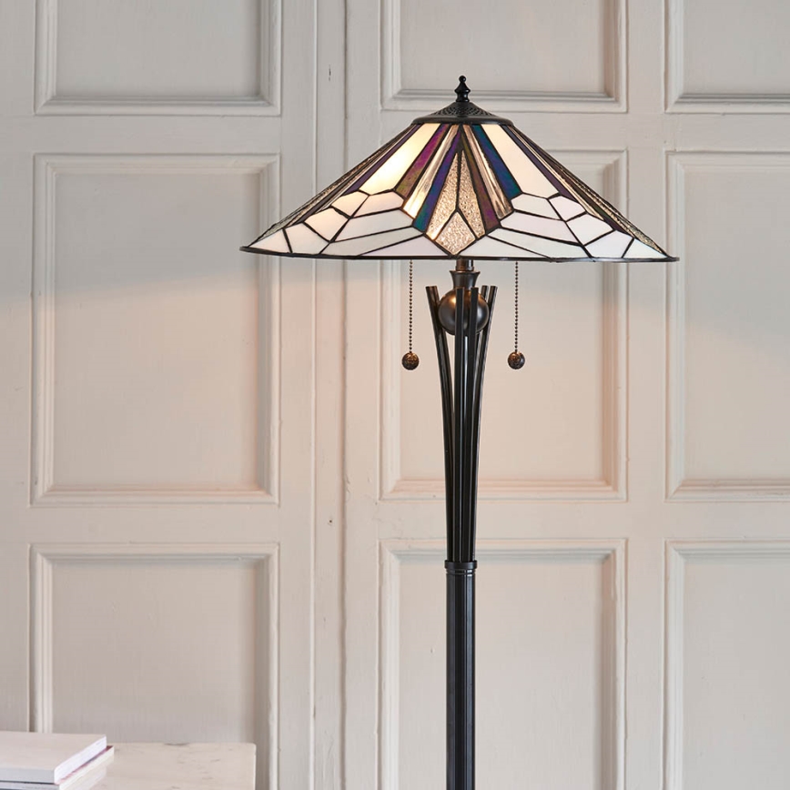 Endon 63934 - Lattialamppu ASTORIA 2xE27/60W/230V halkaisija 48 cm