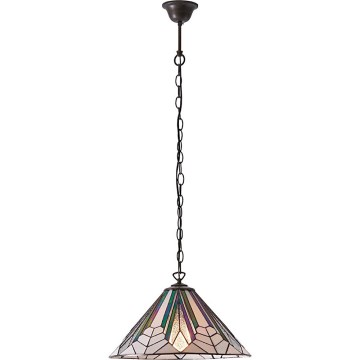Endon 63937 - Tiffany ASTORIA riippuvalaisin ketjulla 1xE27/60W/230V Ø 40 cm