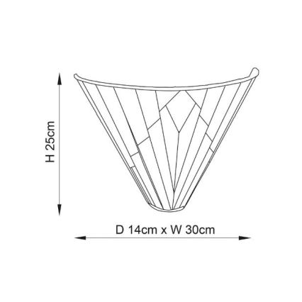 Endon 63940 - Seinävalaisin Tiffany ASTORIA 1xE14/40W/230V