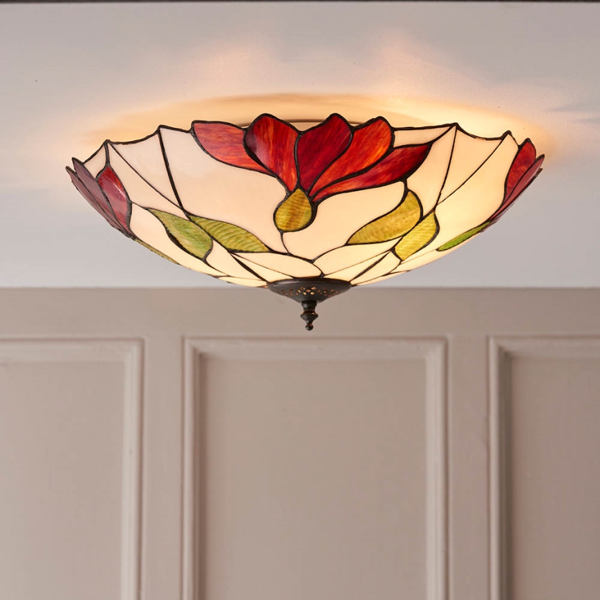 Endon 63960 - BOTANICA-kattovalaisin, 2xE27/60W/230V, halkaisija 45 cm