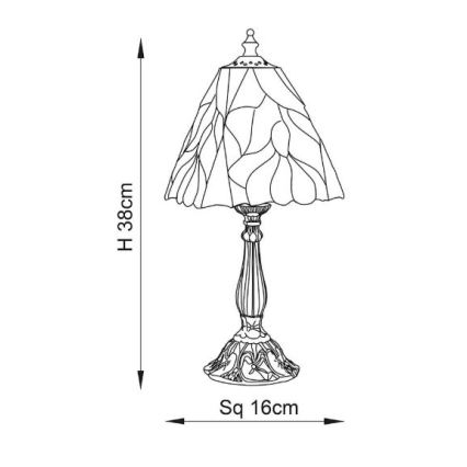 Endon 63963 - Pöytävalaisin BOTANICA 1xE14/40W/230V halkaisija 16 cm