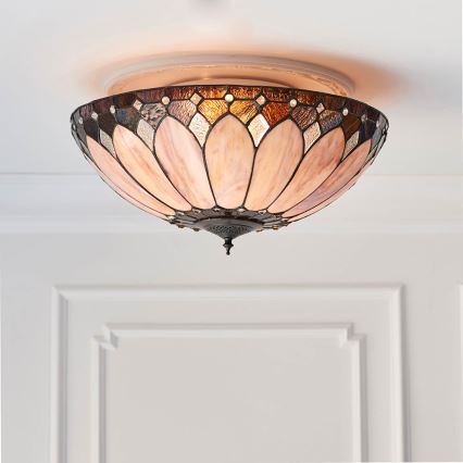Endon 63973 - Kattovalo BROOKLYN 2xE14/60W/230V halkaisija 50 cm
