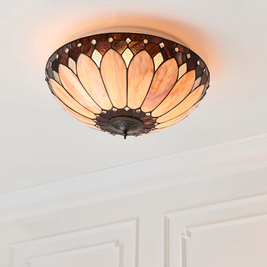 Endon 63973 - Kattovalo BROOKLYN 2xE14/60W/230V halkaisija 50 cm