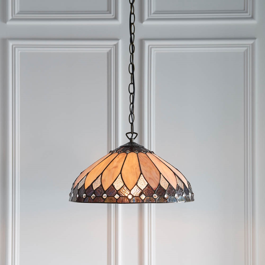 Endon 63977 - Kattokruunu ketjussa BROOKLYN 1xE27/60W/230V halkaisija 40 cm