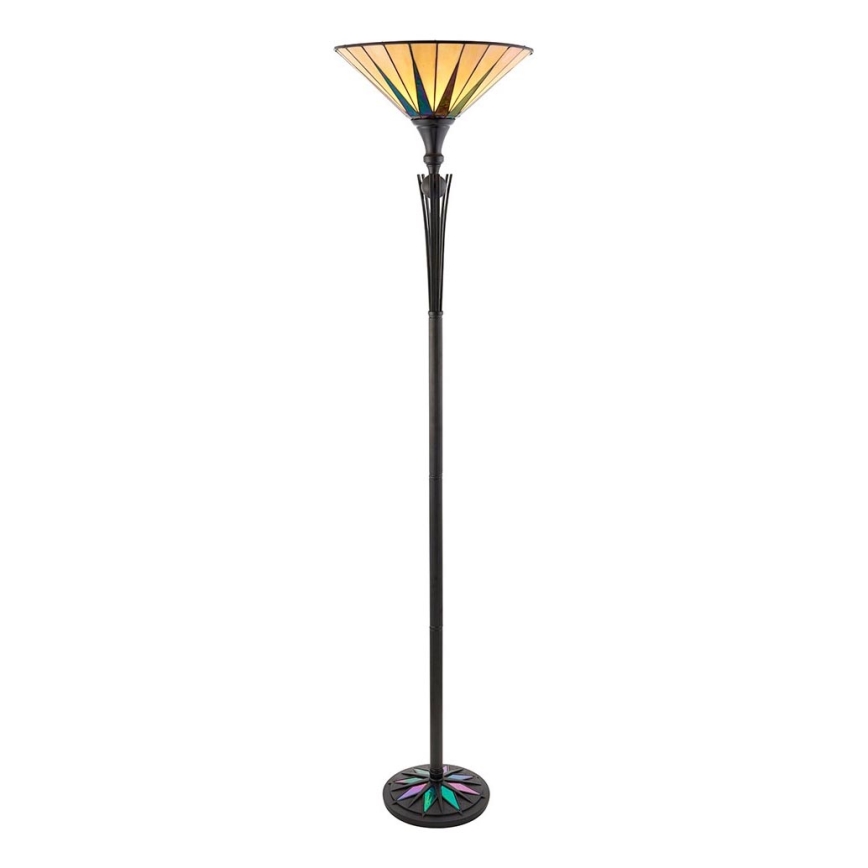 Endon 64042 - Lattialamppu DARK STAR 1xE27/60W/230V halkaisija 42 cm