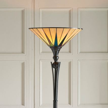 Endon 64042 - Lattialamppu DARK STAR 1xE27/60W/230V halkaisija 42 cm