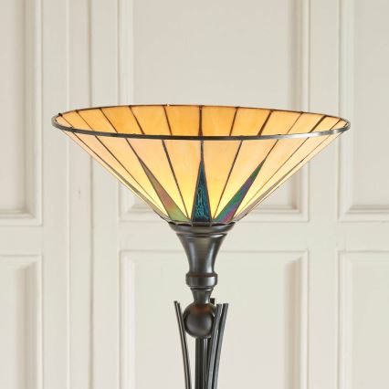 Endon 64042 - Lattialamppu DARK STAR 1xE27/60W/230V halkaisija 42 cm