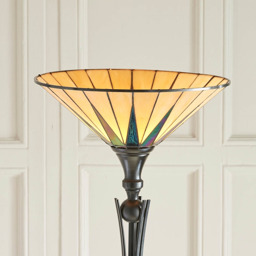 Endon 64042 - Lattialamppu DARK STAR 1xE27/60W/230V halkaisija 42 cm
