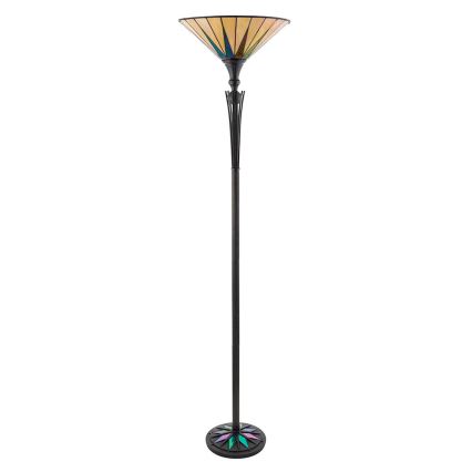 Endon 64042 - Lattialamppu DARK STAR 1xE27/60W/230V halkaisija 42 cm