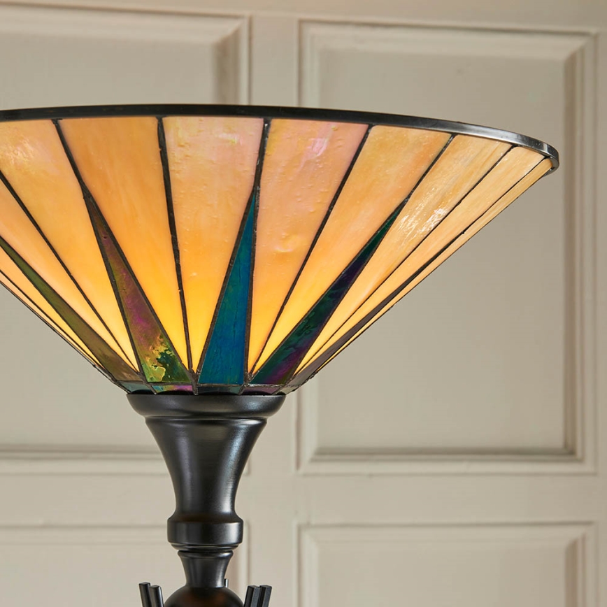 Endon 64042 - Lattialamppu DARK STAR 1xE27/60W/230V halkaisija 42 cm