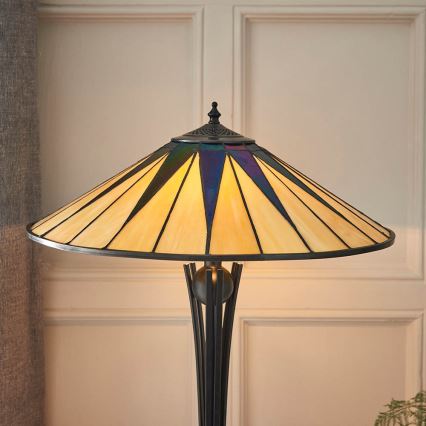 Endon 64045 - Pöytävalaisin DARK STAR 2xE27/60W/230V halkaisija 49 cm