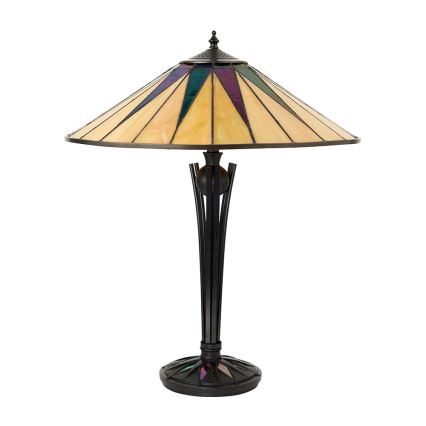 Endon 64045 - Pöytävalaisin DARK STAR 2xE27/60W/230V halkaisija 49 cm