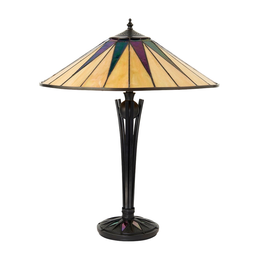 Endon 64045 - Pöytävalaisin DARK STAR 2xE27/60W/230V halkaisija 49 cm
