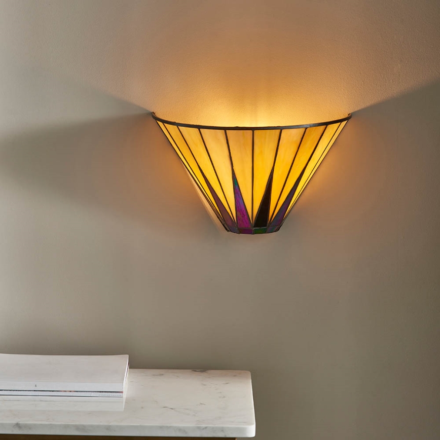 Endon 64046 - Seinävalaisin Tiffany DARK STAR 1xE14/40W/230V