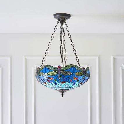 Endon 64075 - Kattokruunu ketjulla DRAGONFLY 3xE27/60W/230V Ø 41 cm