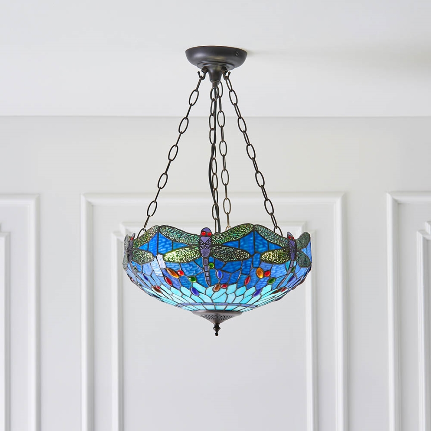 Endon 64075 - Kattokruunu ketjulla DRAGONFLY 3xE27/60W/230V Ø 41 cm