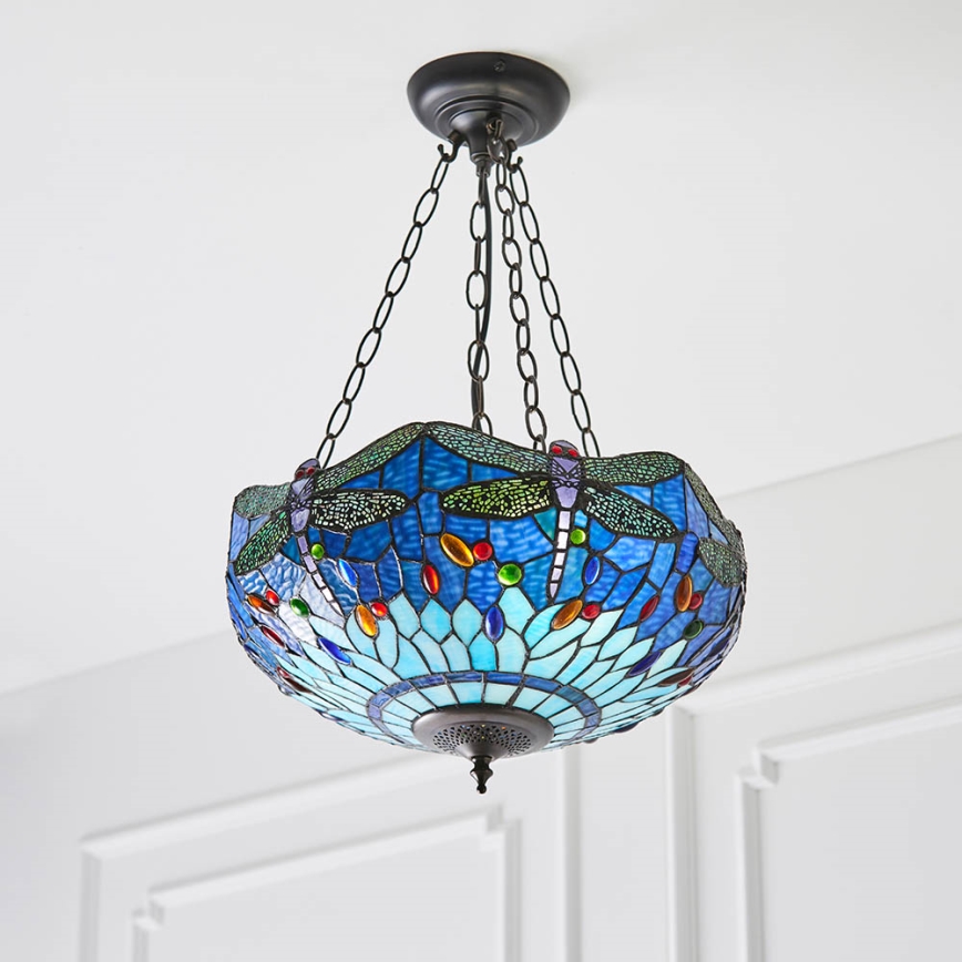 Endon 64075 - Kattokruunu ketjulla DRAGONFLY 3xE27/60W/230V Ø 41 cm