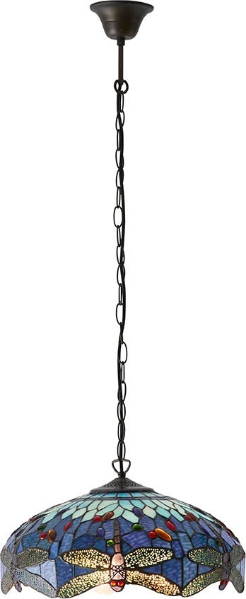 Endon 64080 - Ketjulla roikkuva kattokruunu DRAGONFLY 3xE27/60W/230V Ø 41 cm