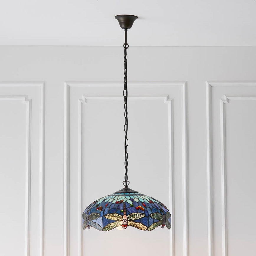 Endon 64080 - Ketjulla roikkuva kattokruunu DRAGONFLY 3xE27/60W/230V Ø 41 cm