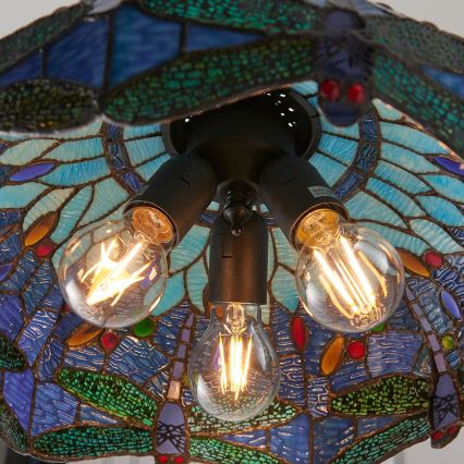 Endon 64080 - Ketjulla roikkuva kattokruunu DRAGONFLY 3xE27/60W/230V Ø 41 cm