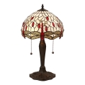 Endon 64086 - Pöytävalaisin Tiffany DRAGONFLY 2xE27/60W/230V Ø 30 cm