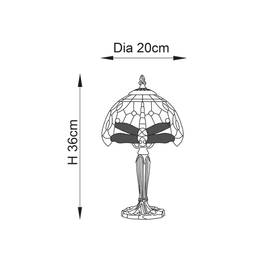 Endon 64088 - Pöytävalaisin SUDENKORENTO 1xE14/40W/230V halkaisija 20 cm
