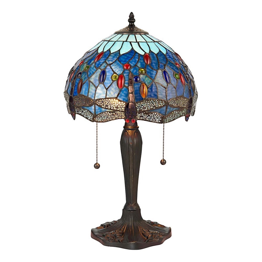 Endon 64090 - Pöytävalaisin DRAGONFLY 2xE27/60W/230V halkaisija 30 cm
