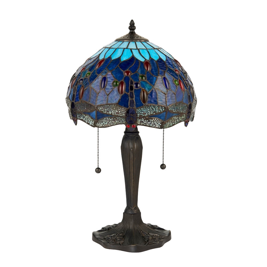 Endon 64090 - Pöytävalaisin DRAGONFLY 2xE27/60W/230V halkaisija 30 cm