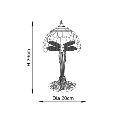 Endon 64091 - Pöytävalaisin SUDENKORENTO 1xE14/40W/230V halkaisija 20 cm