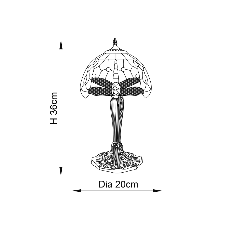 Endon 64091 - Pöytävalaisin SUDENKORENTO 1xE14/40W/230V halkaisija 20 cm