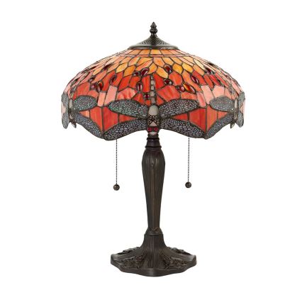 Endon 64093 - Pöytälamppu DRAGONFLY 2xE27/60W/230V halkaisija 41 cm