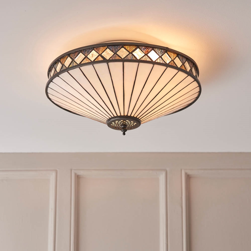 Endon 64145 - Kattovalo FARGO 2xE27/60W/230V halkaisija 41,5 cm