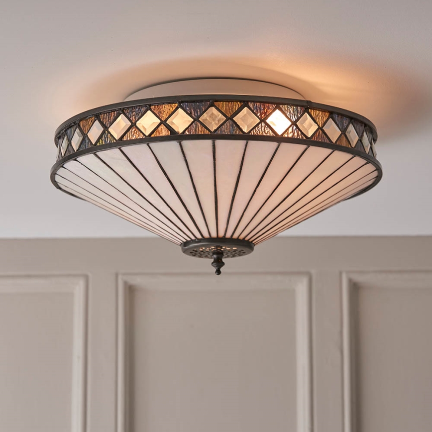 Endon 64145 - Kattovalo FARGO 2xE27/60W/230V halkaisija 41,5 cm
