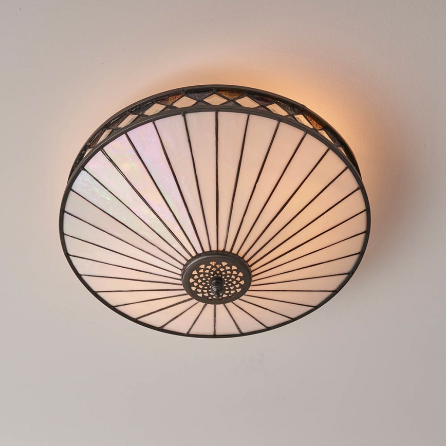 Endon 64145 - Tiffany FARGO - kattovalaisin 2xE27/60W/230V, halkaisija 41,5 cm