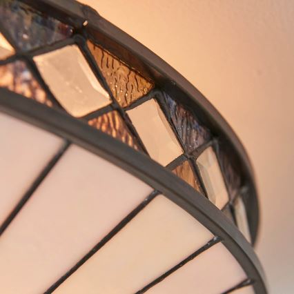 Endon 64145 - Tiffany FARGO - kattovalaisin 2xE27/60W/230V, halkaisija 41,5 cm