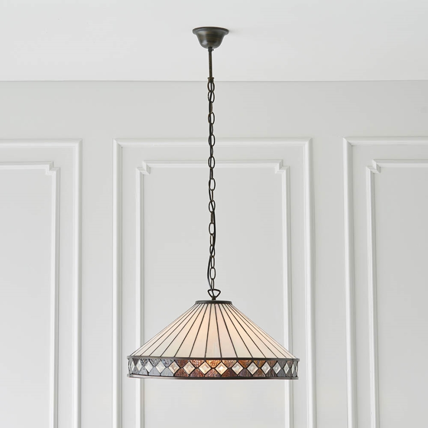 Endon 64147 - Kattokruunu ketjussa FARGO 1xE27/60W/230V halkaisija 50 cm