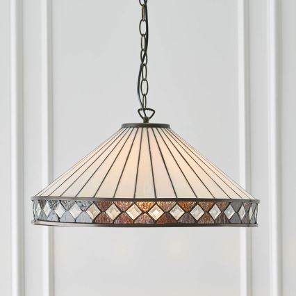 Endon 64147 - Kattokruunu ketjussa FARGO 1xE27/60W/230V halkaisija 50 cm