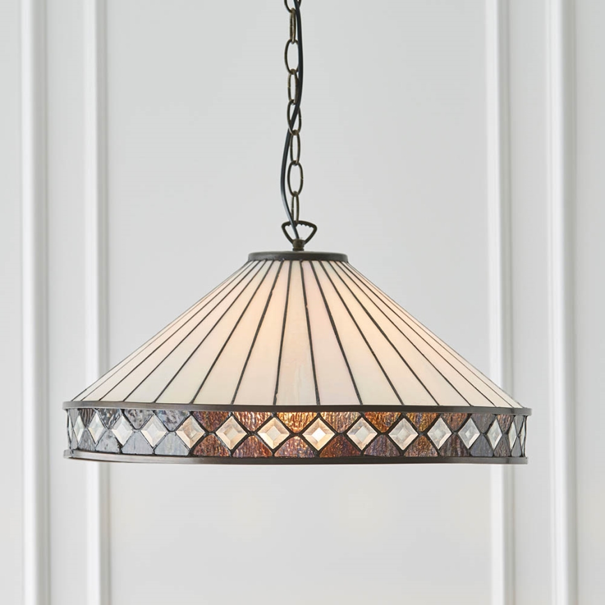 Endon 64147 - Kattokruunu ketjussa FARGO 1xE27/60W/230V halkaisija 50 cm
