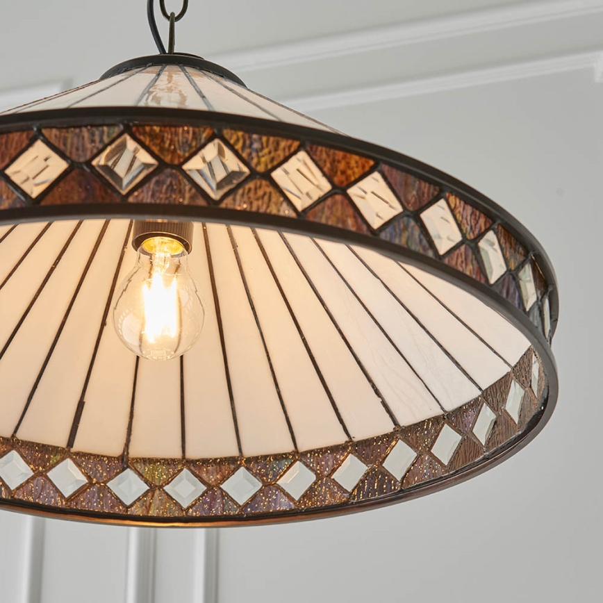 Endon 64147 - Kattokruunu ketjussa FARGO 1xE27/60W/230V halkaisija 50 cm