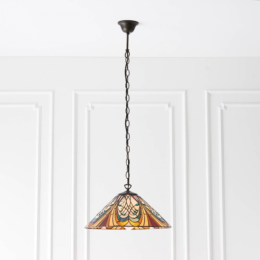 Endon 64162 - Kattokruunu ketjussa HECTOR 1xE27/60W/230V halkaisija 40 cm